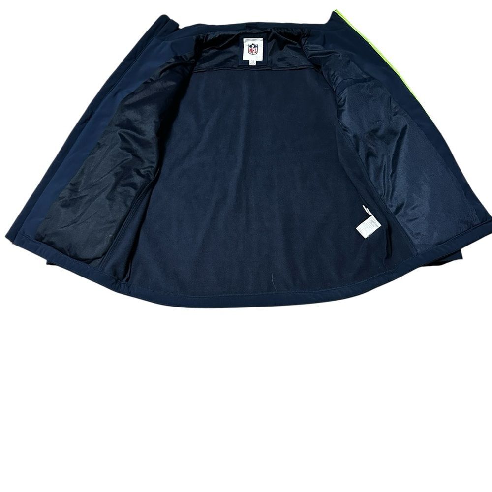 Seattle Seahawks Blue Jacket Men’s Large NFL Full Zip Soft Shell Super Bowl - Picture 5 of 10